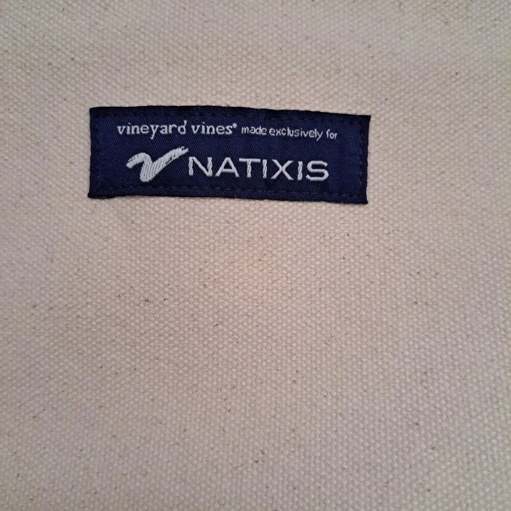 Vineyard Vines Canvas Shopping Travel Tote Blue Natixis Medium